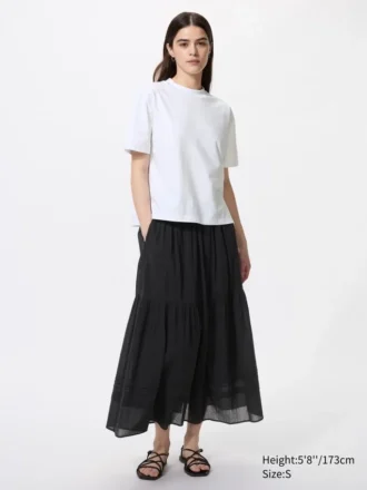 Camiseta de algodón AIRism para mujer