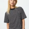 Camiseta de algodón AIRism para mujer | A rayas