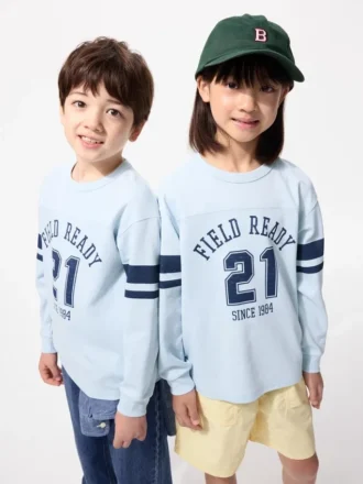 Camiseta de algodón AIRism para niños | Camiseta de manga larga