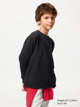 Camiseta de algodón AIRism para niños | Camiseta de manga larga