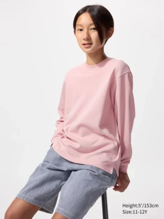 Camiseta de algodón AIRism para niños | Camiseta de manga larga Camiseta de algodón AIRism para niños | Camiseta de manga larga