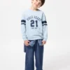 Camiseta de algodón AIRism para niños | Camiseta de manga larga Camiseta de algodón AIRism para niños | Camiseta de manga larga