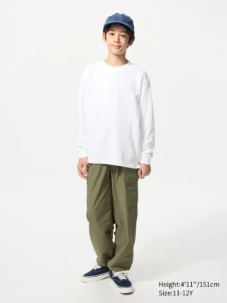 Camiseta de algodón AIRism para niños | Camiseta de manga larga Camiseta de algodón AIRism para niños | Camiseta de manga larga