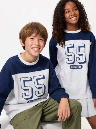 Camiseta de algodón AIRism para niños | Camisetas de manga larga | Estampado