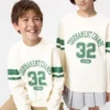 Camiseta de algodón AIRism para niños | Camisetas de manga larga | Estampado Camiseta de algodón AIRism para niños | Camisetas de manga larga | Estampado