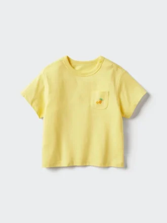 Camiseta de algodón Baby Baby AIRism | Parche Camiseta de algodón Baby Baby AIRism | Parche