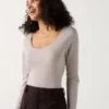 Camiseta de algodón HEATTECH para mujer | Extra cálida | Cuello redondo