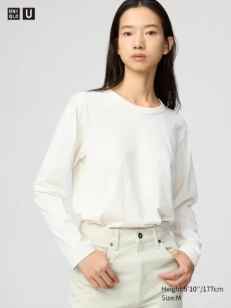 Camiseta de algodón Supima Cotton para mujer | Camiseta de manga larga