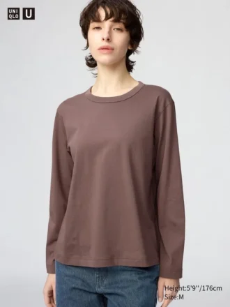Camiseta de algodón Supima Cotton para mujer | Camiseta de manga larga
