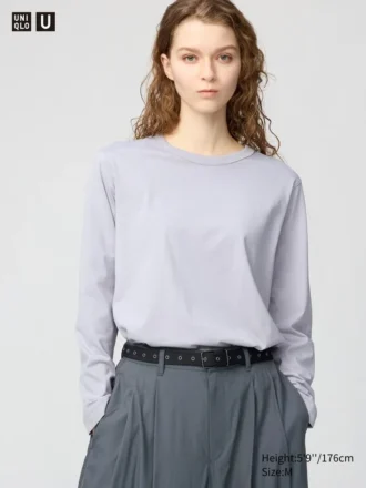 Camiseta de algodón Supima Cotton para mujer | Camiseta de manga larga