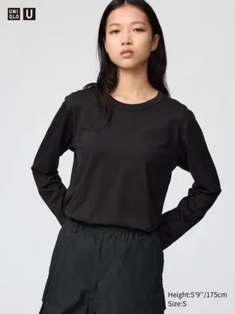Camiseta de algodón Supima Cotton para mujer | Camiseta de manga larga Camiseta de algodón Supima Cotton para mujer | Camiseta de manga larga