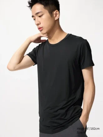 Camiseta de cuello redondo AIRism para hombre