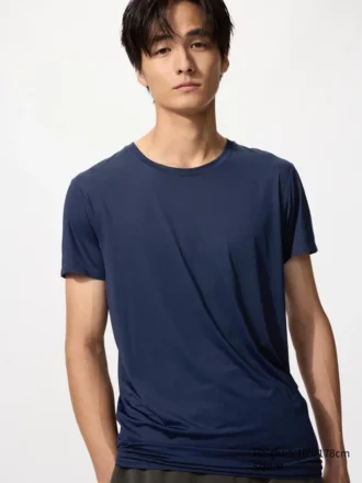 Camiseta de cuello redondo AIRism para hombre