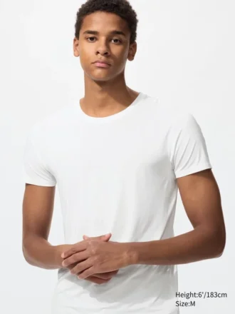 Camiseta de cuello redondo AIRism para hombre