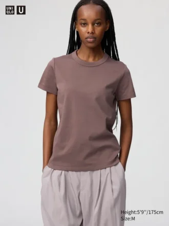 Camiseta de cuello redondo para mujer