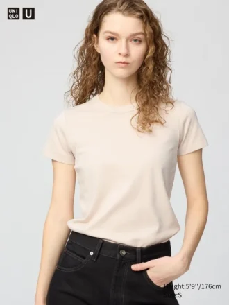 Camiseta de cuello redondo para mujer