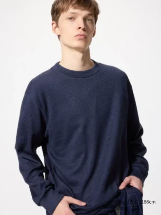 Camiseta de felpa de punto suave para hombre