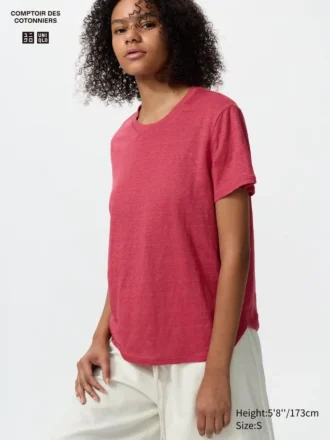 Camiseta de lino para mujer