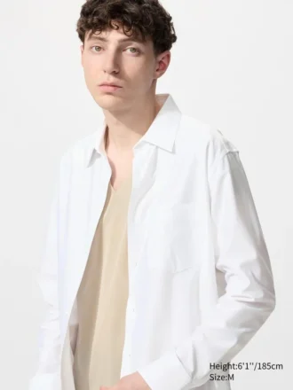 Camiseta de malla antiolor AIRism para hombre | Cuello en V