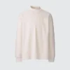 Camiseta de manga larga con cuello alto de jersey cepillado para hombre Camiseta de manga larga con cuello alto de jersey cepillado para hombre