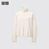 Camiseta de manga larga con jerséu de cuello vuelto para mujer Camiseta de manga larga con jerséu de cuello vuelto para mujer
