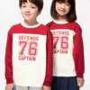 Camiseta de manga larga de algodón AIRism para niños | Estampado