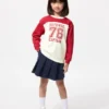 Camiseta de manga larga de algodón AIRism para niños | Estampado
