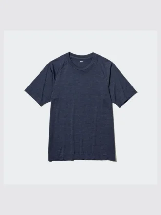 Camiseta de mangas cortas con cuello redondo DRY-EX para hombre (estampada)