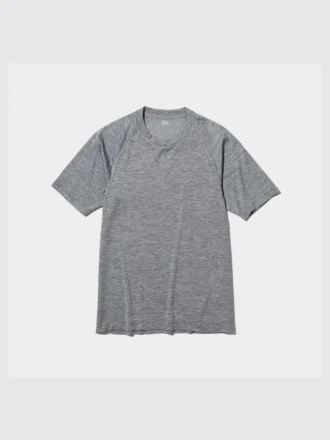 Camiseta de mangas cortas con cuello redondo DRY-EX para hombre (estampada)