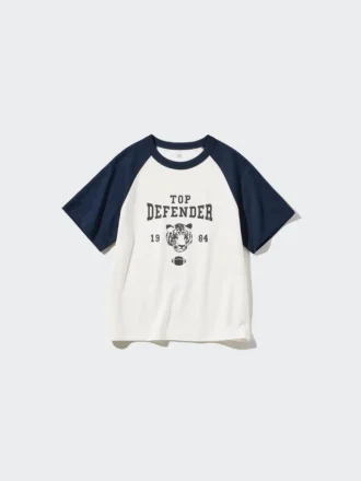 Camiseta de mangas cortas con estampado gráfico AIRism Cotton para niños