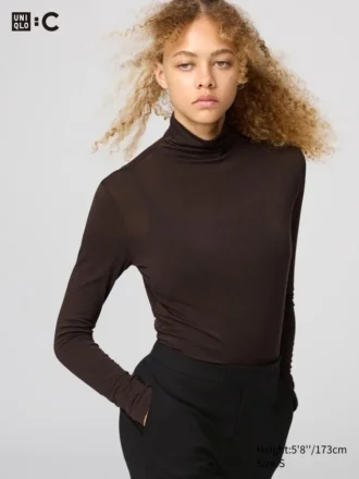 Camiseta de mezcla de cachemira HEATTECH para mujer | Extra cálida | Jerséis de cuello vuelto