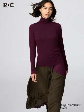 Camiseta de mezcla de cachemira HEATTECH para mujer | Extra cálida | Jerséis de cuello vuelto