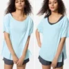 Camiseta de mujer AIRism con cuello en V holgada | 2 Way Camiseta de mujer AIRism con cuello en V holgada | 2 Way