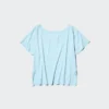 Camiseta de mujer AIRism con cuello en V holgada | 2 Way Camiseta de mujer AIRism con cuello en V holgada | 2 Way