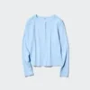 Camiseta de mujer con cuello Henley acanalado Camiseta de mujer con cuello Henley acanalado