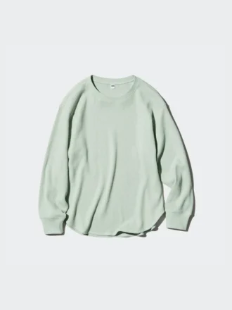 Camiseta de mujer con tejido de gofre | Camiseta de manga larga