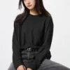 Camiseta de mujer de felpa suave de punto | Camiseta de manga larga Camiseta de mujer de felpa suave de punto | Camiseta de manga larga