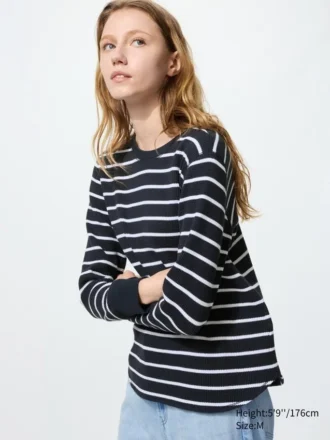 Camiseta de mujer tipo waffle | A rayas Camiseta de mujer tipo waffle | A rayas