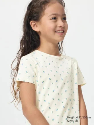 Camiseta de niño con canalé | Flor