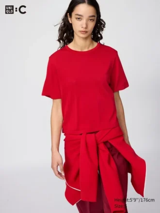 Camiseta de punto holgada para mujer