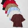 Camiseta de punto holgada para mujer Camiseta de punto holgada para mujer