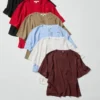 Camiseta de punto holgada para mujer Camiseta de punto holgada para mujer