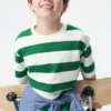 Camiseta de rayas de algodón AIRism para niños Camiseta de rayas de algodón AIRism para niños