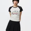 Camiseta gráfica UT con personajes alegres para mujer Camiseta gráfica UT con personajes alegres para mujer
