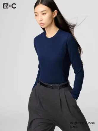 Camiseta HEATTECH de mezcla de cachemira para mujer | Extra cálida