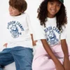 Camiseta infantil AIRism de algodón con estampado Camiseta infantil AIRism de algodón con estampado
