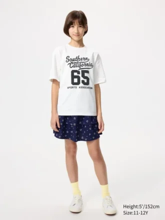 Camiseta infantil AIRism de algodón con estampado Camiseta infantil AIRism de algodón con estampado