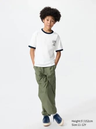 Camiseta infantil AIRism de algodón con estampado Camiseta infantil AIRism de algodón con estampado