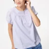 Camiseta infantil con mangas abullonadas | Bordado
