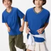 Camiseta infantil DRY-EX con cuello en V | Bicolor